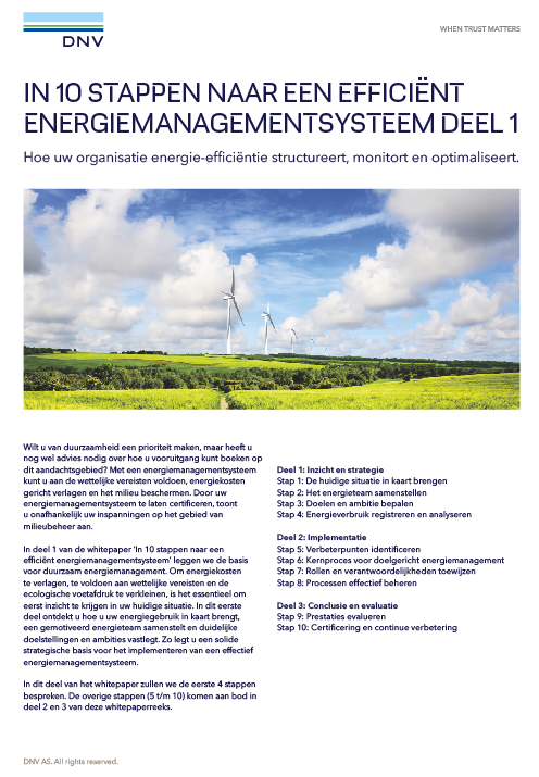 Whitepaper in 10 stappen naar een efficiënt energiemanagementsysteem deel 1.