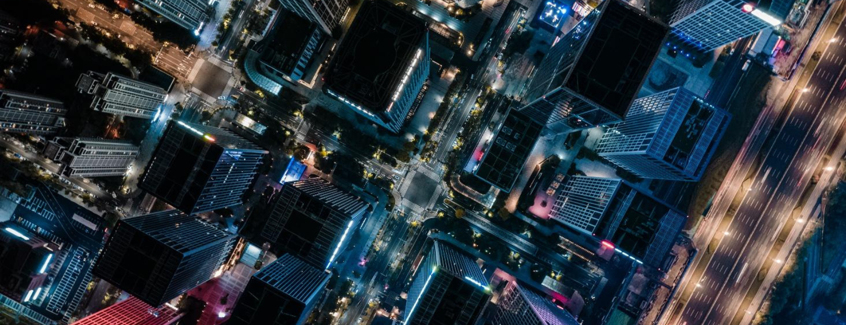 Luchtfoto van straat en stadsgezicht