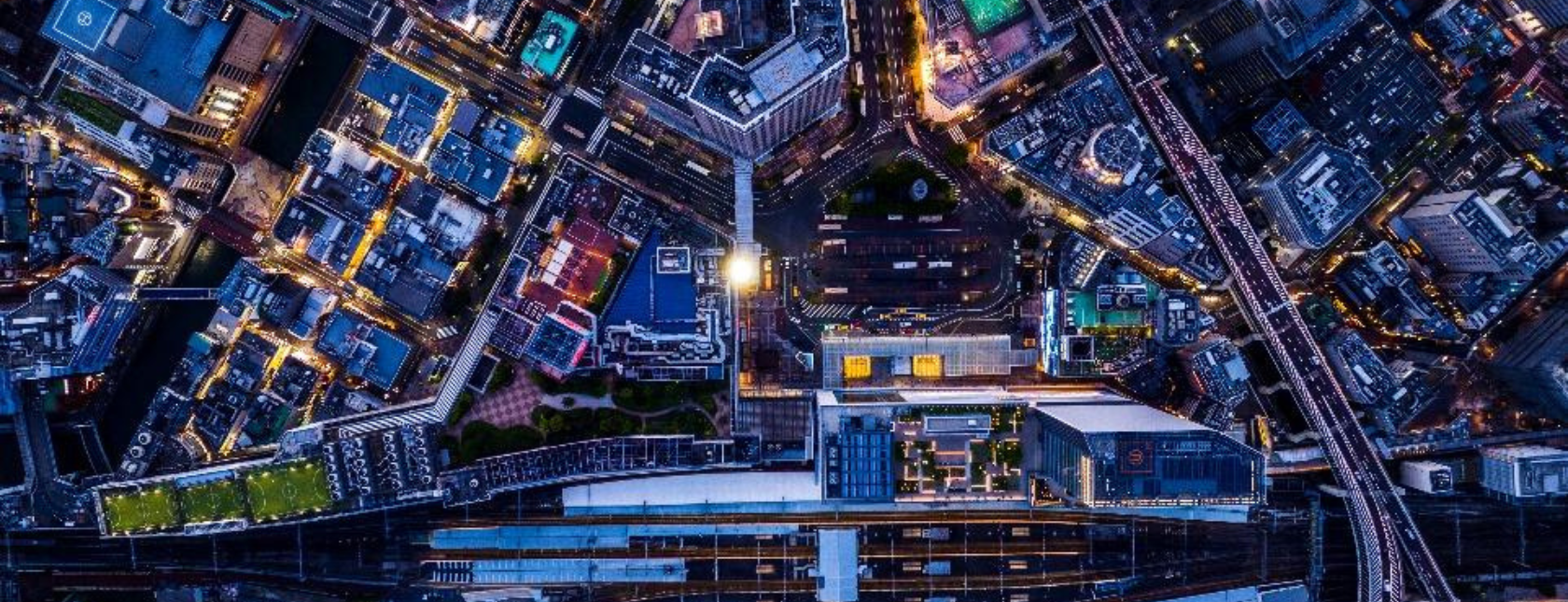 Luchtfoto van de stad