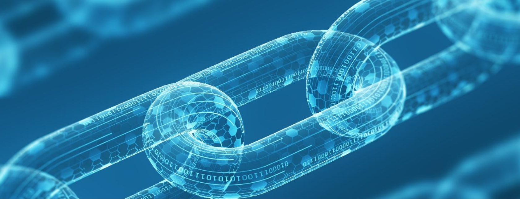 Digitale weergave van data die zich verbindt in ketens