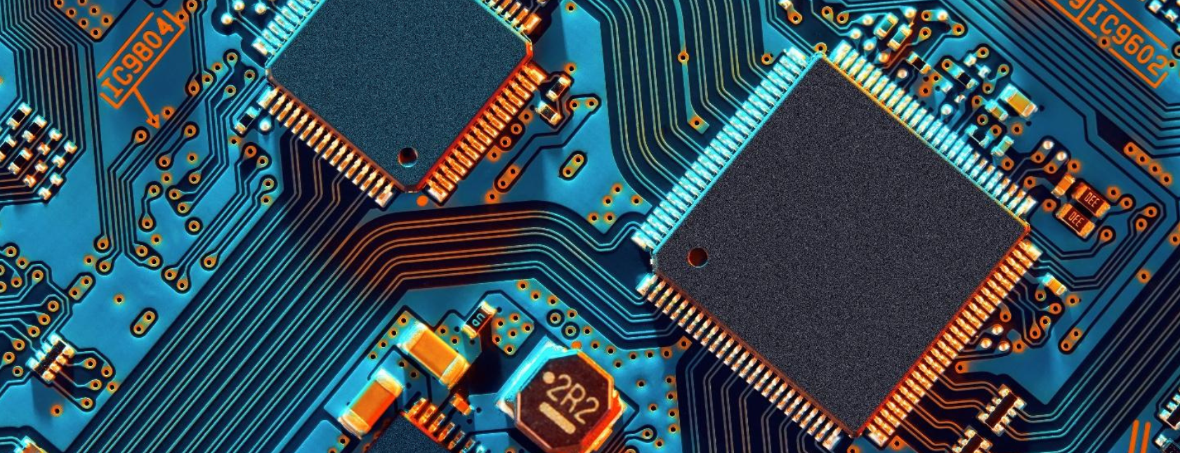 Close-up van elektronische printplaat