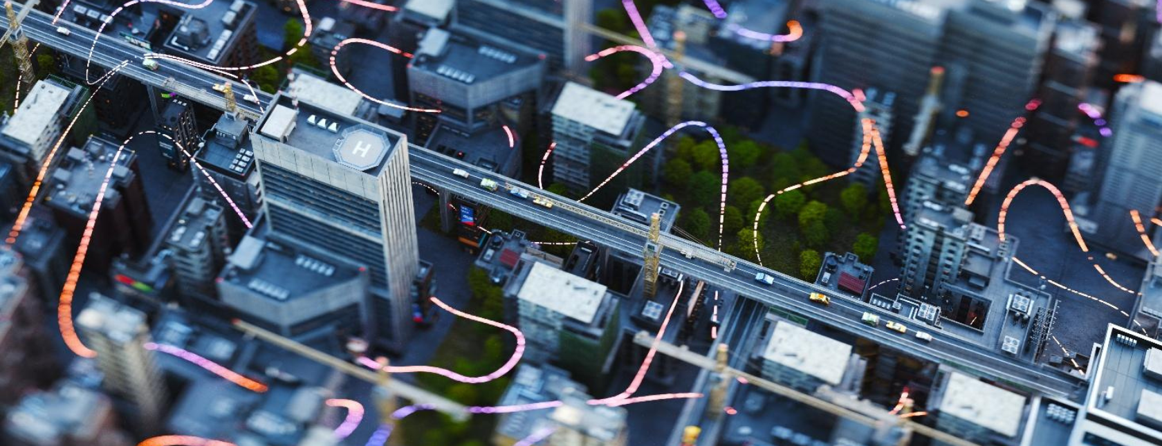 Onzichtbare draadloze verbindingen in de stad