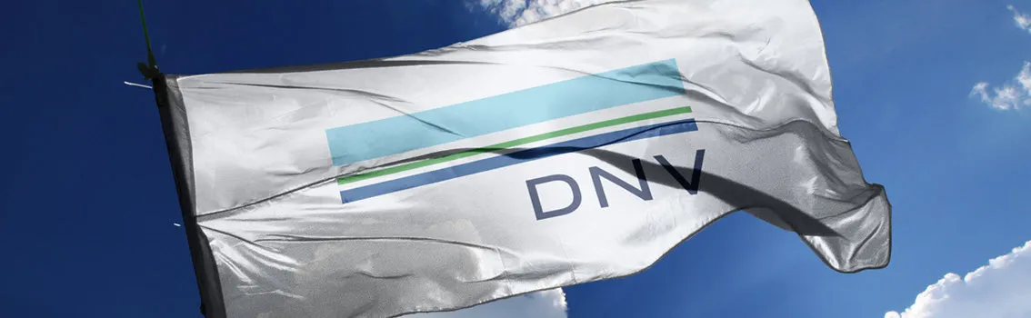 Flag with DNV logo